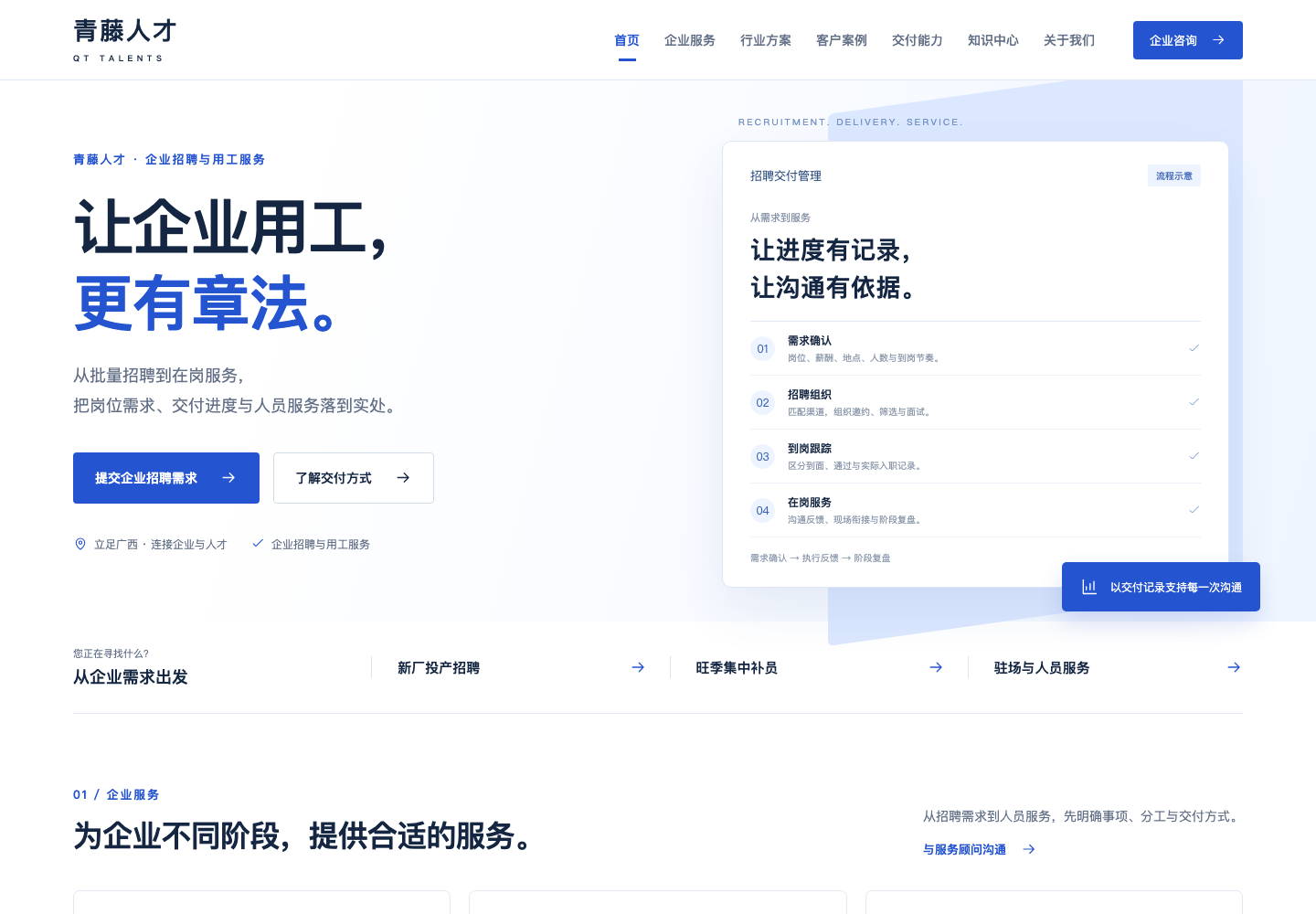 商务蓝版首页截图